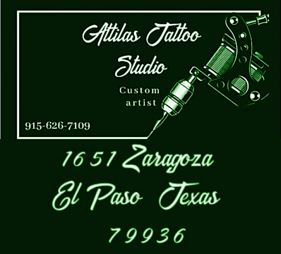 Attilas tattoo studio in El Paso