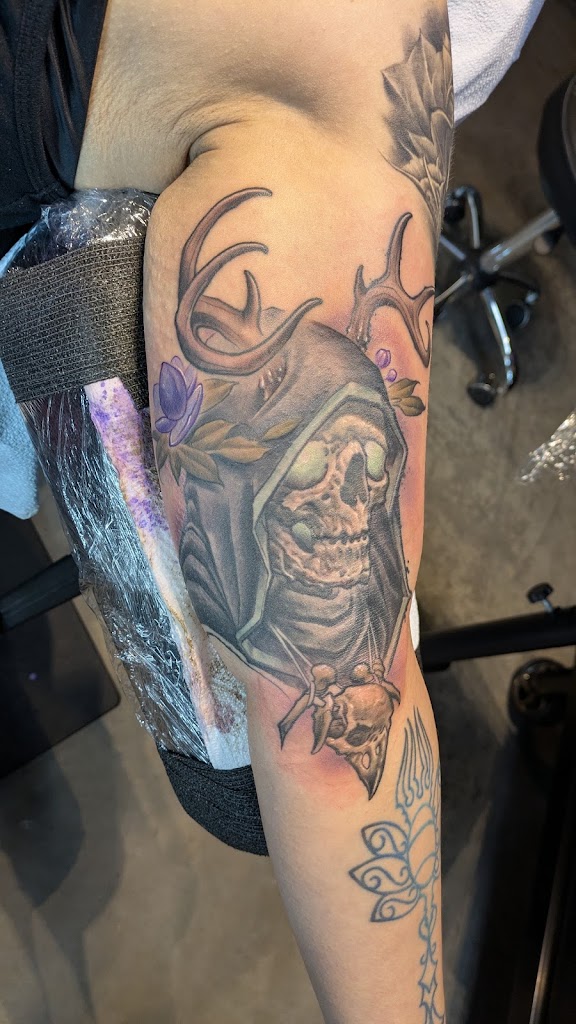 Smoking Mirror Tattoo in Austin